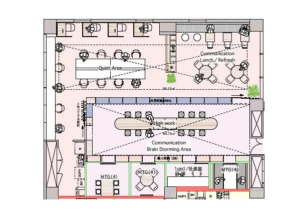 飯田橋駅徒歩3分 駅近内装付き物件の居抜き賃貸オフィス物件(約55坪) ｜居抜きオフィス物件検索サイト【vivit-ビビット】（2）
