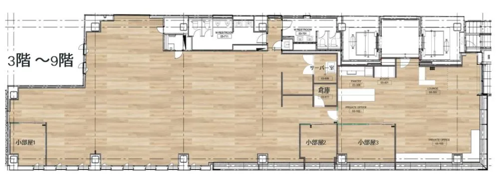 築浅セットアップ 会議室3室の居抜き賃貸オフィス物件(約130坪) ｜居抜きオフィス物件検索サイト【vivit-ビビット】（2）