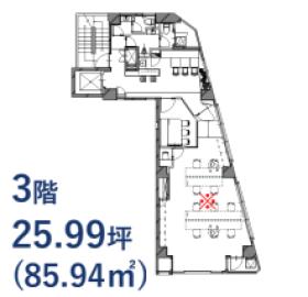 駅チカ！ コンパクトオフィスの居抜き賃貸オフィス物件(約25坪) ｜居抜きオフィス物件検索サイト【vivit-ビビット】（サムネイル2）