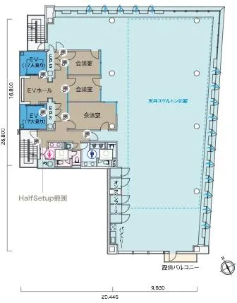 会議室3部屋 テレブース設置の居抜き賃貸オフィス物件(約150坪) ｜居抜きオフィス物件検索サイト【vivit-ビビット】（2）