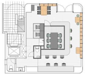 会議室造作済み！ デザイナーズ物件！の居抜き賃貸オフィス物件(約20坪) ｜居抜きオフィス物件検索サイト【vivit-ビビット】（サムネイル2）