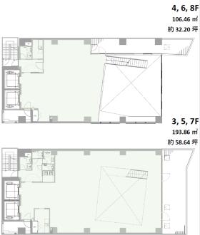 吹き抜け天井 新築オフィス◎の居抜き賃貸オフィス物件(約90坪) ｜居抜きオフィス物件検索サイト【vivit-ビビット】（サムネイル2）
