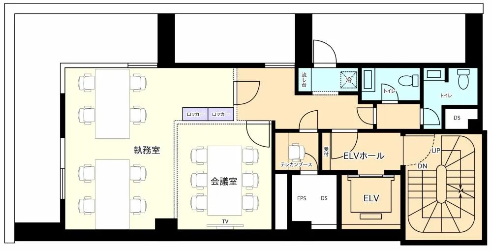 個別ブース付き！ 初期費用が安い！の居抜き賃貸オフィス物件(約20坪) ｜居抜きオフィス物件検索サイト【vivit-ビビット】（2）