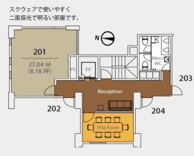 シェア型セットアップオフィス 共用の会議室ありの居抜き賃貸オフィス物件(約10坪) ｜居抜きオフィス物件検索サイト【vivit-ビビット】（サムネイル2）