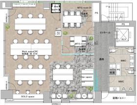 会議室2室付き！ テレカンブース造設済み！の居抜き賃貸オフィス物件(約45坪) ｜居抜きオフィス物件検索サイト【vivit-ビビット】（サムネイル2）