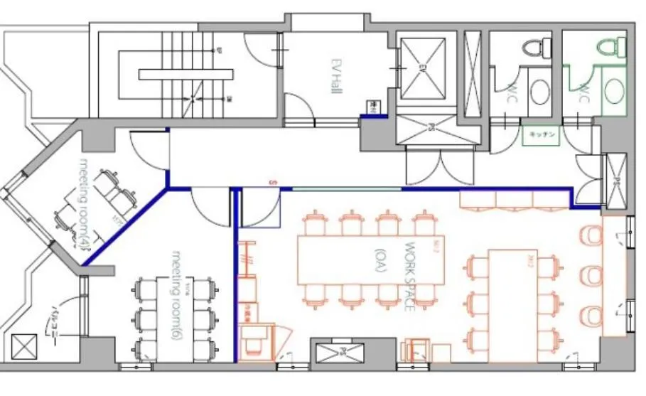 会議室2部屋造作済み 駅近のセットアップ物件！の居抜き賃貸オフィス物件(約30坪) ｜居抜きオフィス物件検索サイト【vivit-ビビット】（2）