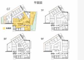 お洒落な内装 初期費用を抑える◎の居抜き賃貸オフィス物件(約10坪) ｜居抜きオフィス物件検索サイト【vivit-ビビット】（サムネイル2）