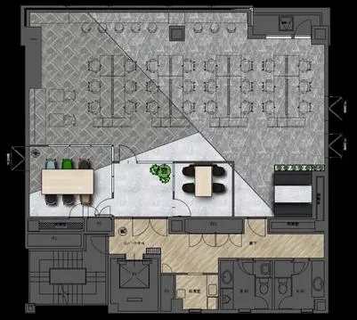 会議室2つ付き ハーフセットアップオフィスの居抜き賃貸オフィス物件(約50坪) ｜居抜きオフィス物件検索サイト【vivit-ビビット】（2）