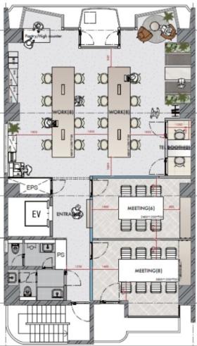 フルセットアップオフィス ハイクオリティな内装の居抜き賃貸オフィス物件(約45坪) ｜居抜きオフィス物件検索サイト【vivit-ビビット】（サムネイル2）