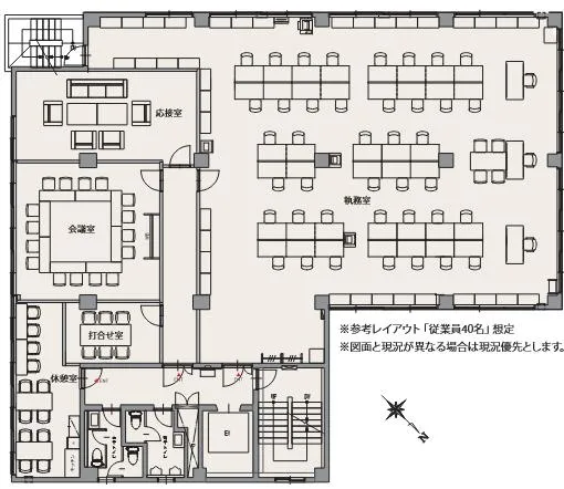 希少な100坪台セットアップ！ 会議室4つのオフィスの居抜き賃貸オフィス物件(約110坪) ｜居抜きオフィス物件検索サイト【vivit-ビビット】（2）