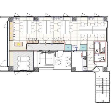 オシャレなラウンジ完備！ 原状回復不要！の居抜き賃貸オフィス物件(約35坪) ｜居抜きオフィス物件検索サイト【vivit-ビビット】（2）