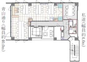会議室、テレカンブースあり 清潔感のある内装付きオフィスの居抜き賃貸オフィス物件(約35坪) ｜居抜きオフィス物件検索サイト【vivit-ビビット】（サムネイル2）