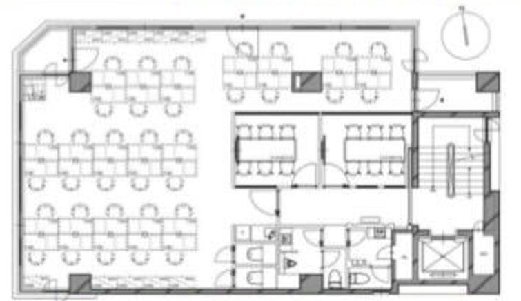 12月完成予定　 会議室2室・テレカン2席の居抜き賃貸オフィス物件(約40坪) ｜居抜きオフィス物件検索サイト【vivit-ビビット】（2）