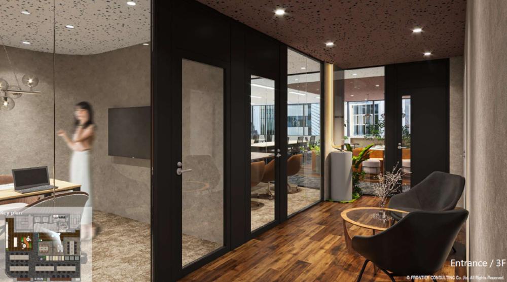 会議室3つ・テレカンブース付き ハーフセットアップオフィスの居抜き賃貸オフィス物件(約75坪) ｜居抜きオフィス物件検索サイト【vivit-ビビット】（3）