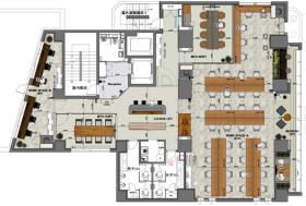 新築のセットアップオフィス！ 初期費用大幅削減！の居抜き賃貸オフィス物件(約85坪) ｜居抜きオフィス物件検索サイト【vivit-ビビット】（サムネイル2）