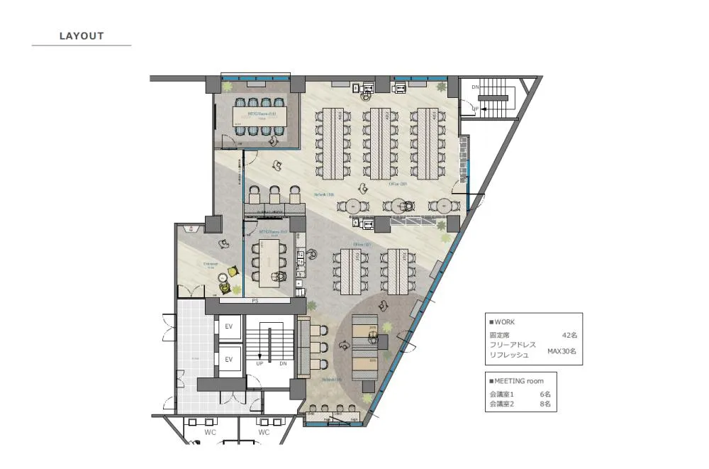 会議室2室付き！ 敷金減額相談可能の居抜き賃貸オフィス物件(約70坪) ｜居抜きオフィス物件検索サイト【vivit-ビビット】（2）