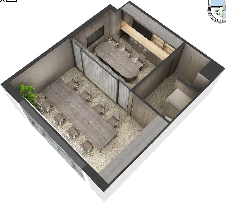 大型ビルの小割区画 ワンランク上の上質オフィスの居抜き賃貸オフィス物件(約20坪) ｜居抜きオフィス物件検索サイト【vivit-ビビット】（4）