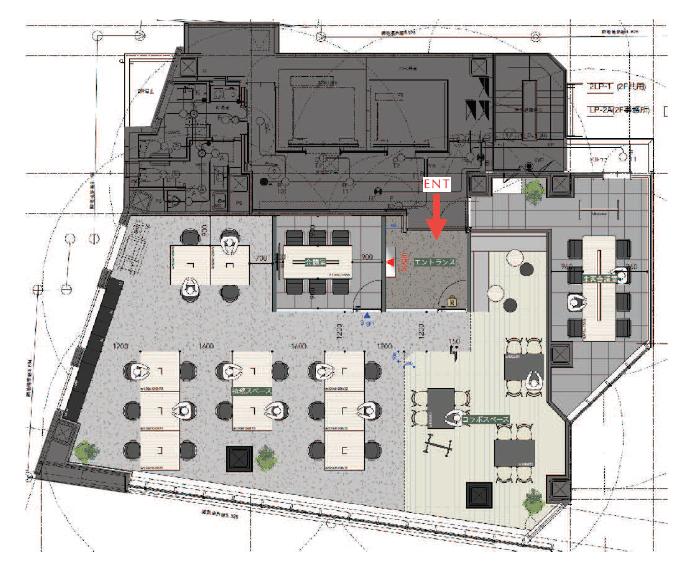 会議室2室 オシャレの居抜き賃貸オフィス物件(約50坪) ｜居抜きオフィス物件検索サイト【vivit-ビビット】（2）