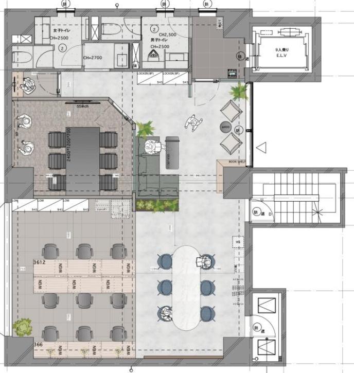 駅近おしゃれ物件！ フルセットアップオフィス！の居抜き賃貸オフィス物件(約30坪) ｜居抜きオフィス物件検索サイト【vivit-ビビット】（2）
