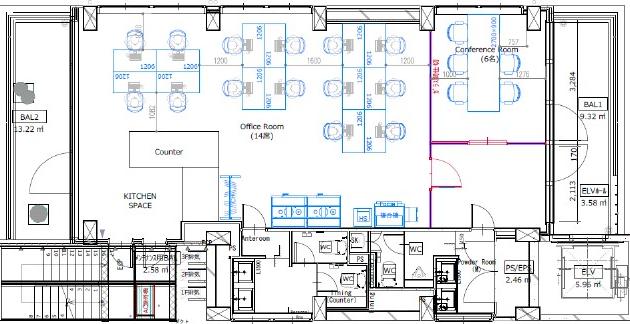 新築セットアップオフィス！ 原状回復義務なし物件！の居抜き賃貸オフィス物件(約30坪) ｜居抜きオフィス物件検索サイト【vivit-ビビット】（2）