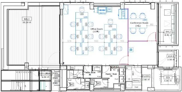 新築内装付きオフィス！ 敷金0ヶ月・原状回復義務免除！の居抜き賃貸オフィス物件(約25坪) ｜居抜きオフィス物件検索サイト【vivit-ビビット】（2）