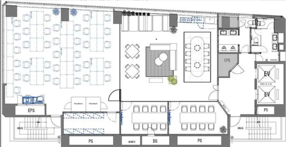 おしゃれなウッド調 会議室・テレカンブースあり！！の居抜き賃貸オフィス物件(約75坪) ｜居抜きオフィス物件検索サイト【vivit-ビビット】（2）