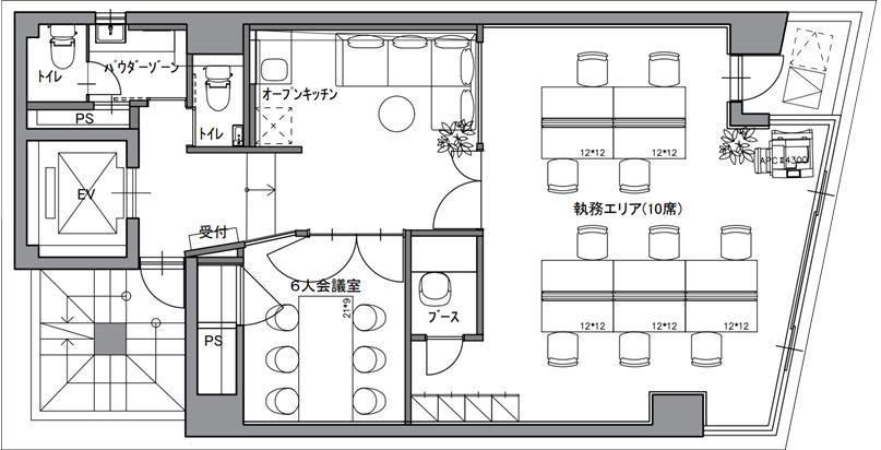 神田エリア 会議室1室付きの居抜き賃貸オフィス物件(約25坪) ｜居抜きオフィス物件検索サイト【vivit-ビビット】（2）