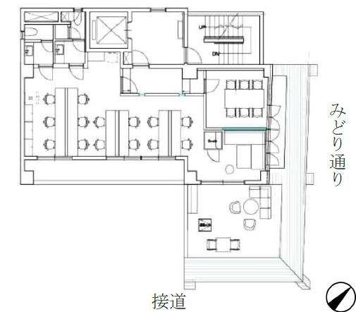 徒歩5分圏内で４路線利用可能 6名用会議室・テレカンブースの居抜き賃貸オフィス物件(約25坪) ｜居抜きオフィス物件検索サイト【vivit-ビビット】（2）