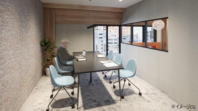 徒歩5分圏内で４路線利用可能 6名用会議室・テレカンブース 東京都中央区日本橋富沢町 約25坪（約82㎡）