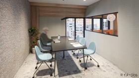 徒歩5分圏内で４路線利用可能 6名用会議室・テレカンブースの居抜き賃貸オフィス物件(約25坪) ｜居抜きオフィス物件検索サイト【vivit-ビビット】（サムネイル1）