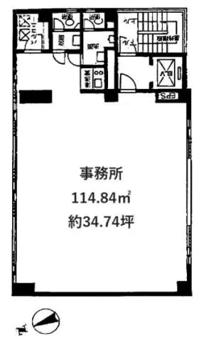 内田ビルの基準階図面