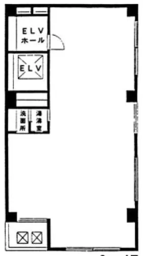 BS箱崎ビルの基準階図面