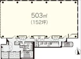 日土地御徒町ビルの基準階図面
