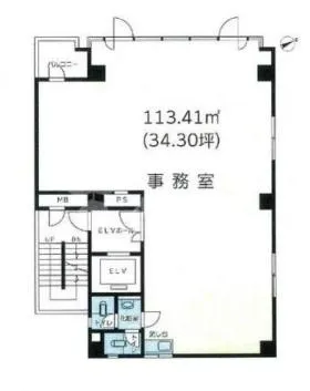 池栄ビルの基準階図面
