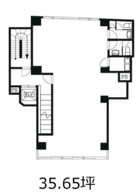富澤ビルの基準階図面