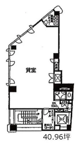 BIC赤坂ビルの基準階図面