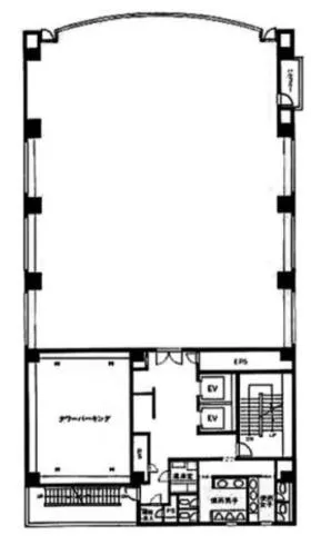 アーバンセンター新横浜ビルの基準階図面