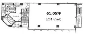 新横浜中村ビルの基準階図面