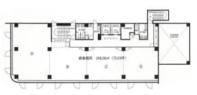 西船成島ビルの基準階図面
