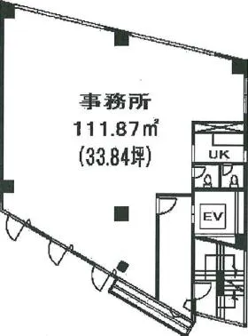田麻和ビルの基準階図面