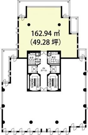 府中南ビルの基準階図面