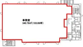 鹿島田駅前ビルの基準階図面