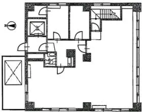 サカエ御苑マンションビルの基準階図面