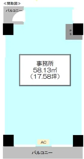 五反田サニーフラットビルの基準階図面