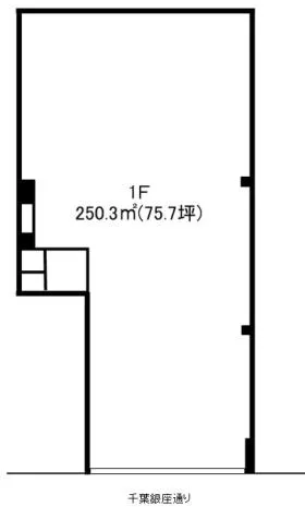 千葉銀座ビルの基準階図面