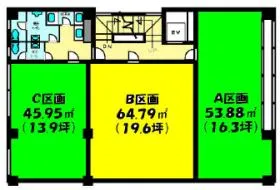 尾上町スカイビルの基準階図面