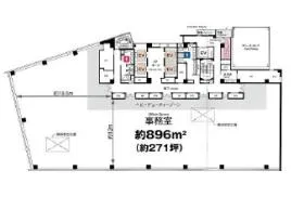 名古屋三井ビルディング新館の基準階図面