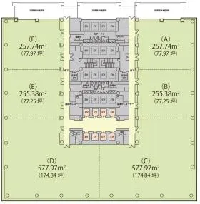 名古屋ルーセントタワーの基準階図面