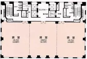 あいおいニッセイ同和損保名古屋名駅の基準階図面