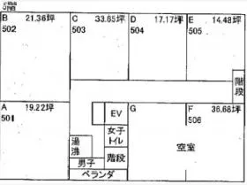 金沢フロントの基準階図面